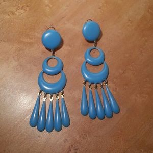 Blue flamenco earrings